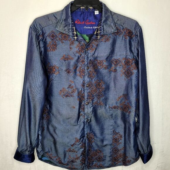Robert Graham Limited Edition 147/270 Flip Cuff Embroidered Shirt Size XL - Picture 5 of 16
